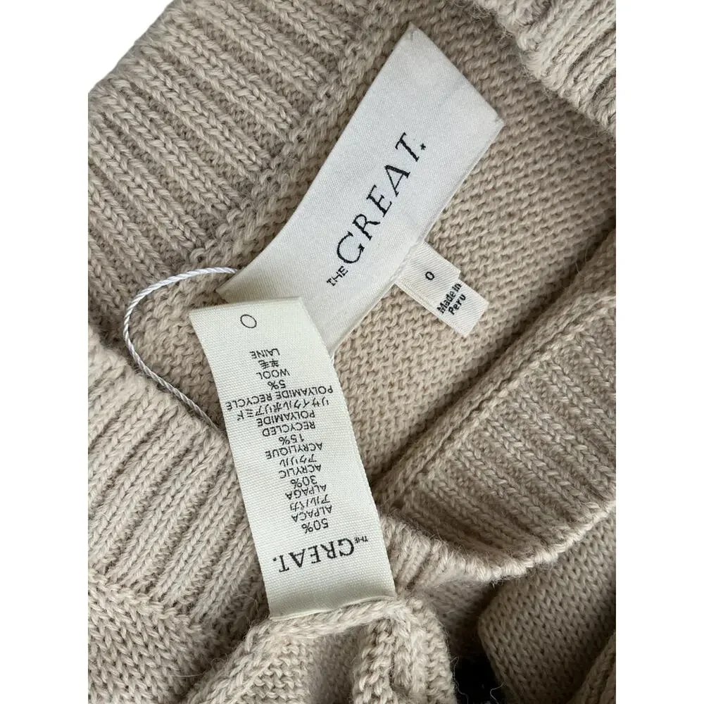The Great Cozy Beige Stable Sweater Size 0 - Picture 4 of 4